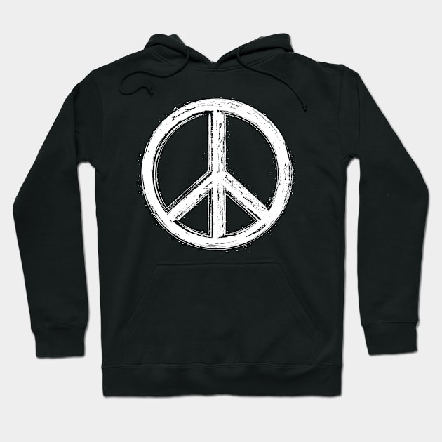 Grunge Peace Symbol Hoodie by Florin Tenica